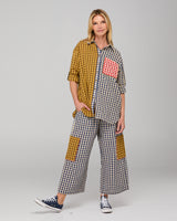 Evelina Pant- Navy Seersucker