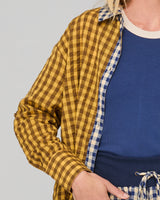 Gillie Shirt - Navy Spliced Seersucker