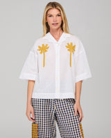Sabal Shirt - White Mustard Embroidery