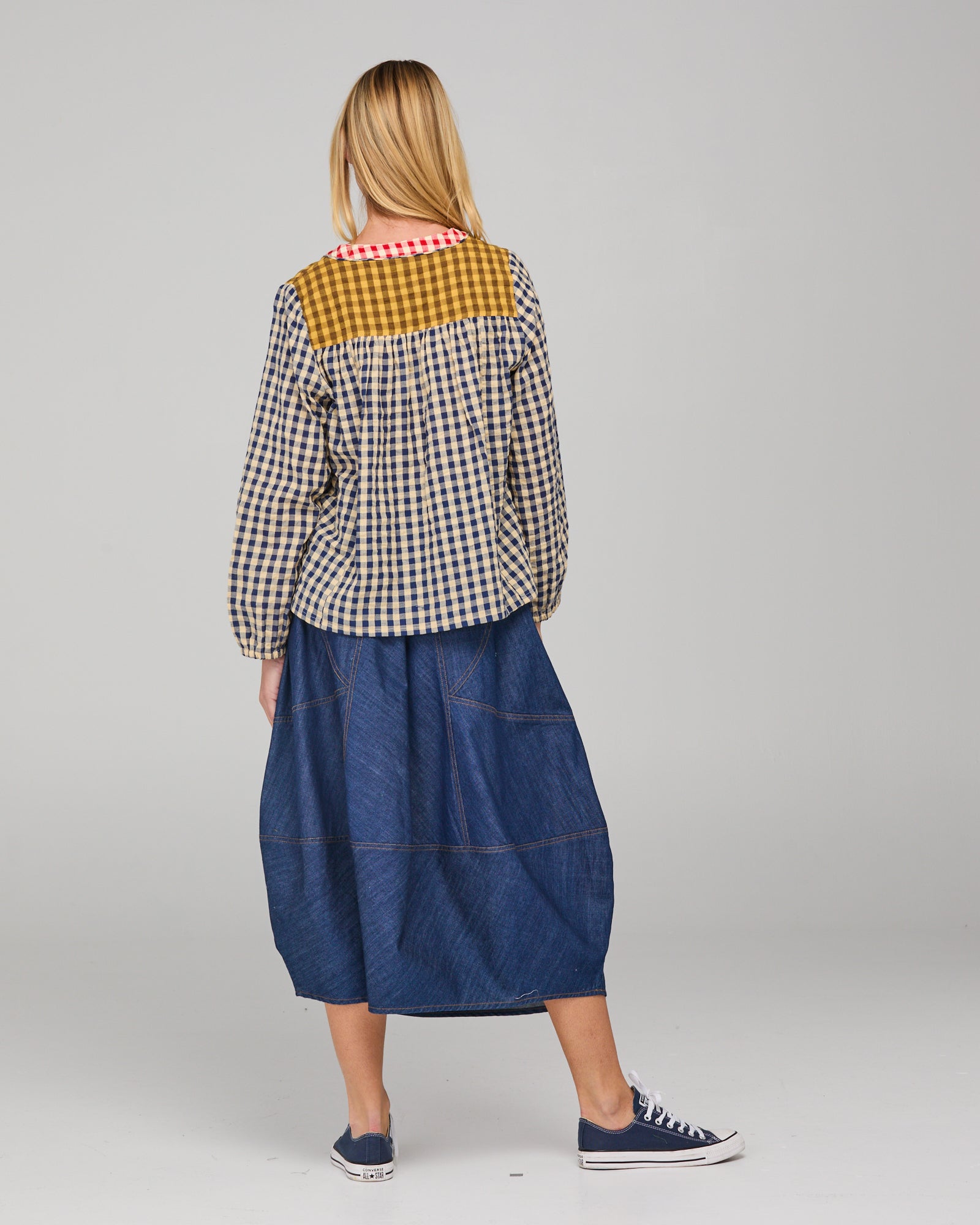 Fleetwood Top - Navy Spliced Seersucker