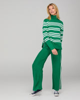 Zena Pant - Green Stripe