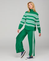 Zena Pant - Green Stripe
