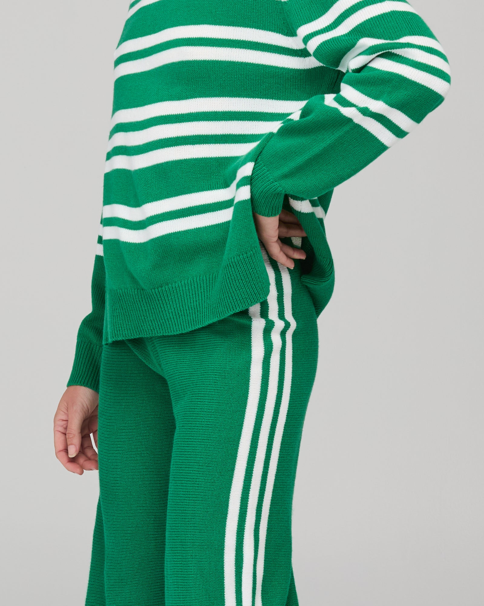 Zena Pant - Green Stripe