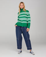 Zena Jumper  - Green Stripe