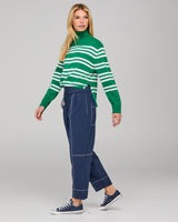 Zena Jumper  - Green Stripe
