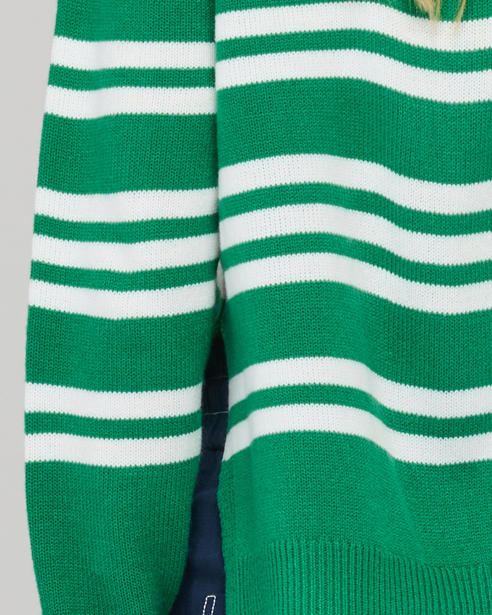 Zena Jumper  - Green Stripe