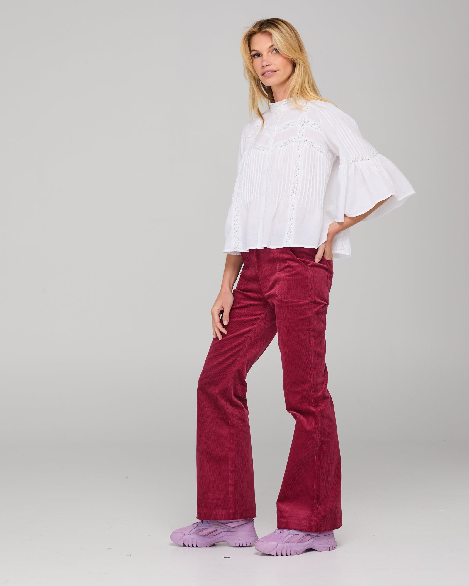 Haru Shirt Embroidered - White