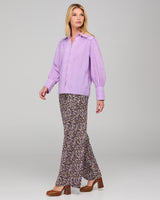 Yuna Shirt Embroidered  - Purple