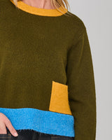 Poet Jumper - Olive Multi