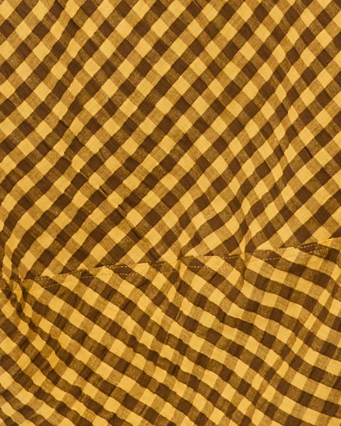 Guru Skirt - Mustard Seersucker