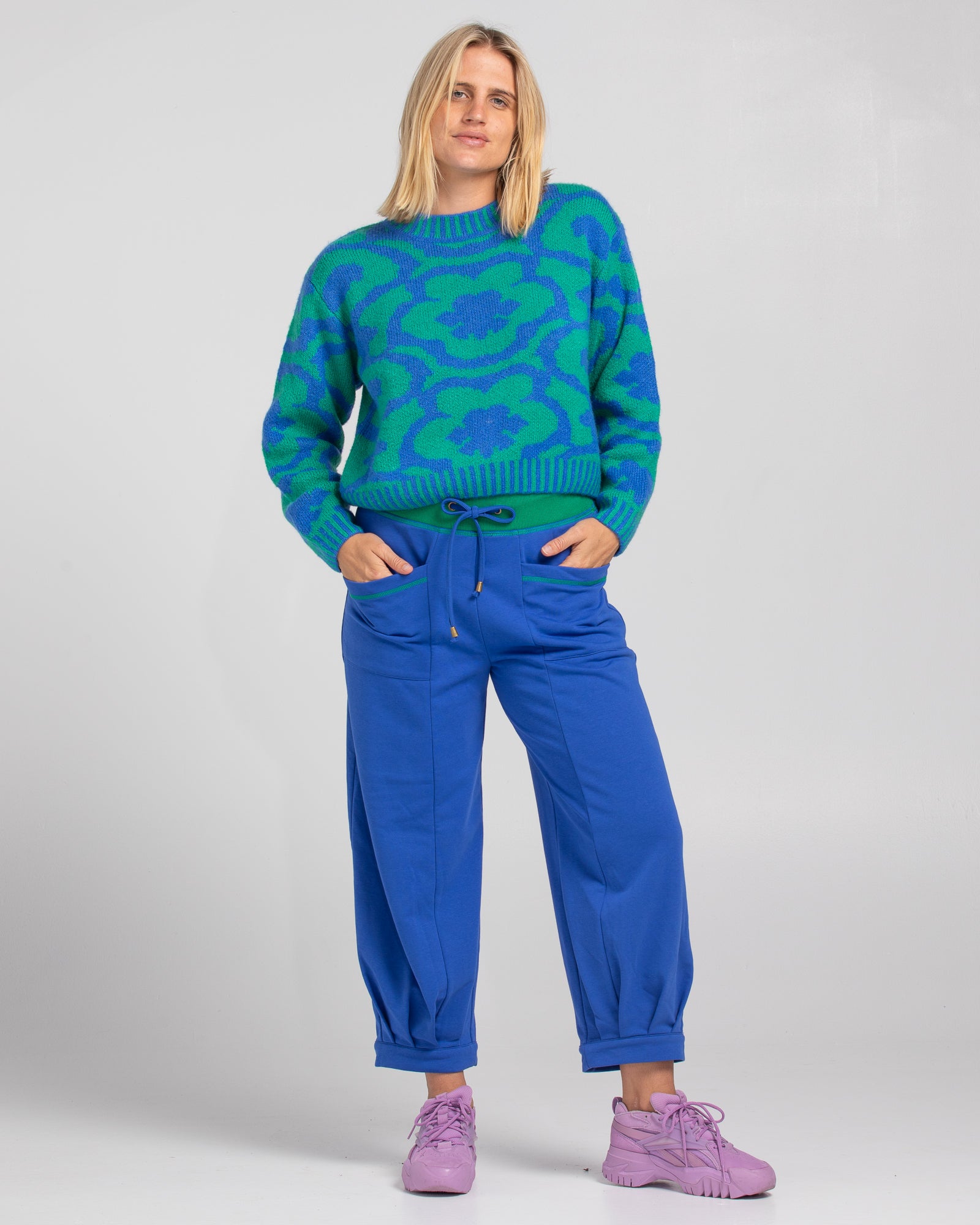 Dahlia Jumper - Blue/Green