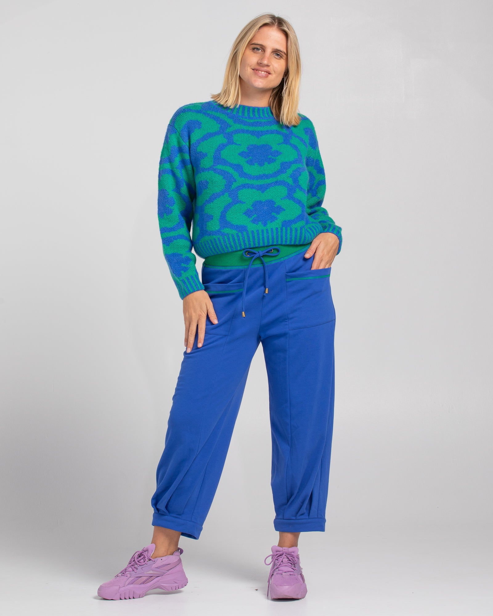 Dahlia Jumper - Blue/Green