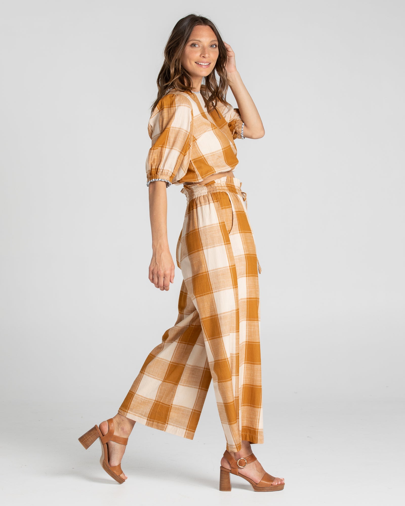 Clove Top - Ginger Check