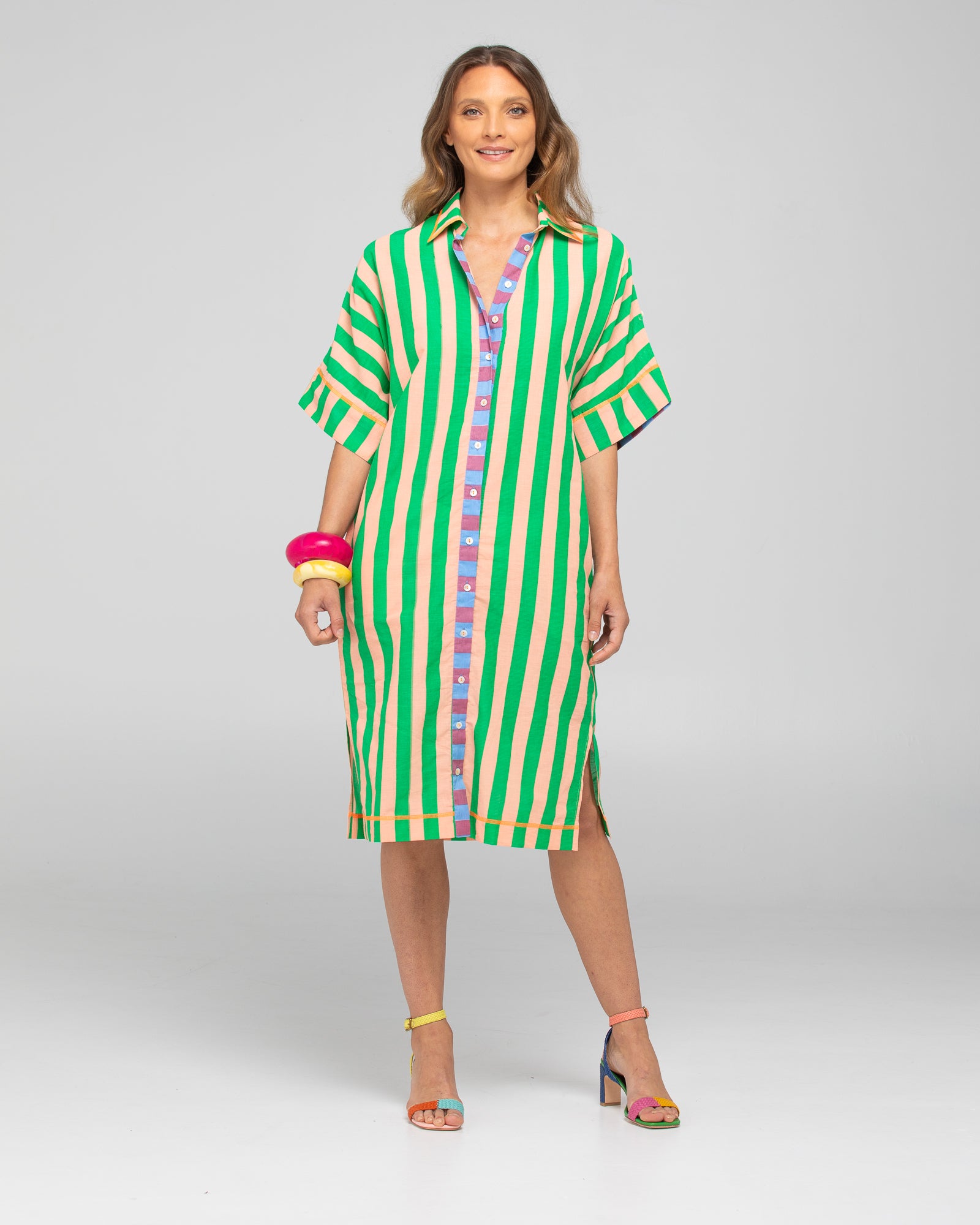 Maui Shirt Dress - Capri Peach