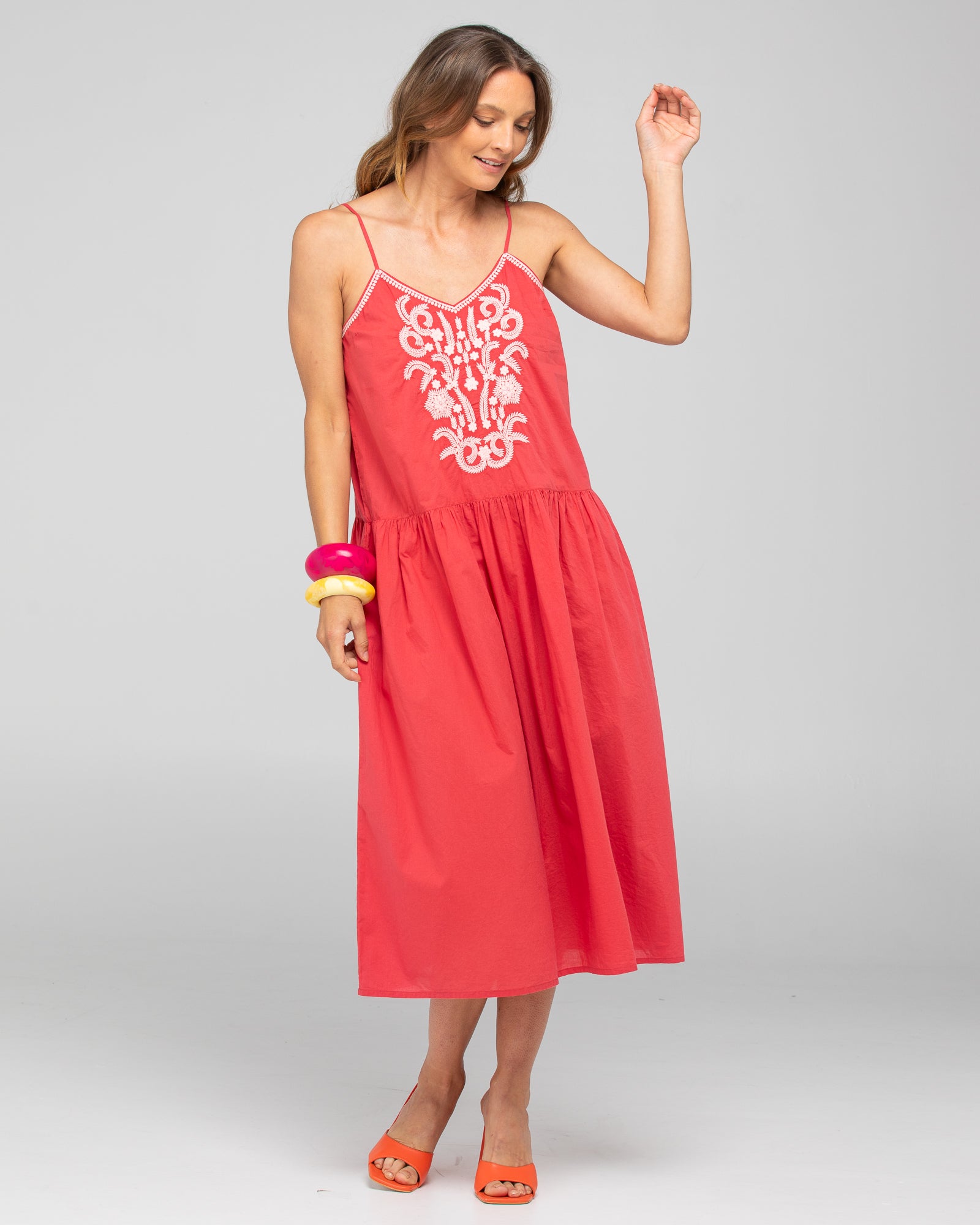 Ahana Dress - Washed Red