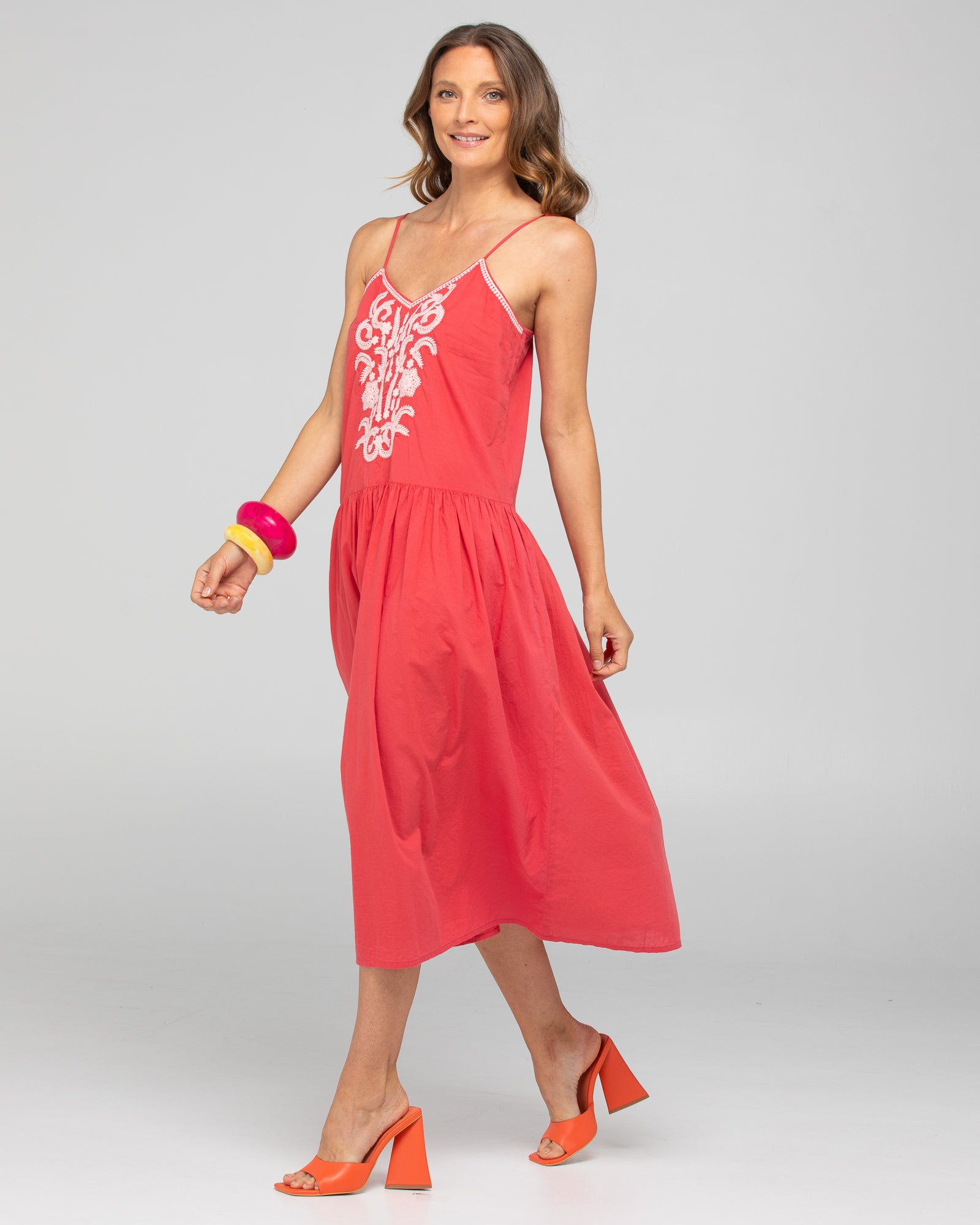 Ahana Dress - Washed Red