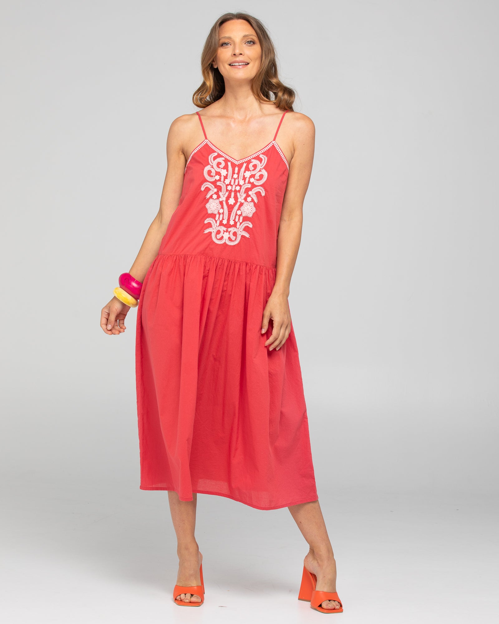 Ahana Dress - Washed Red