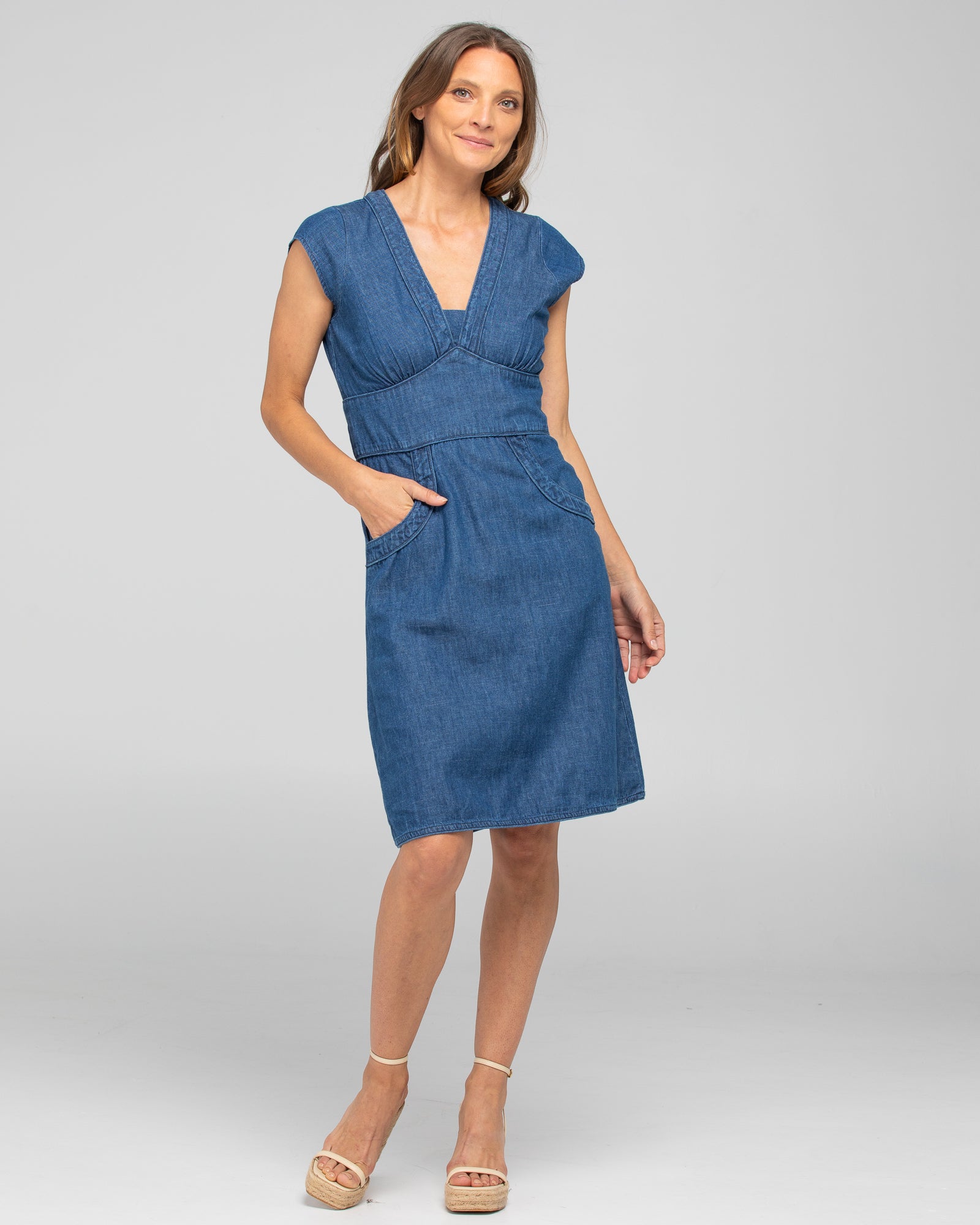 Daisy Dress - Mid Wash Denim