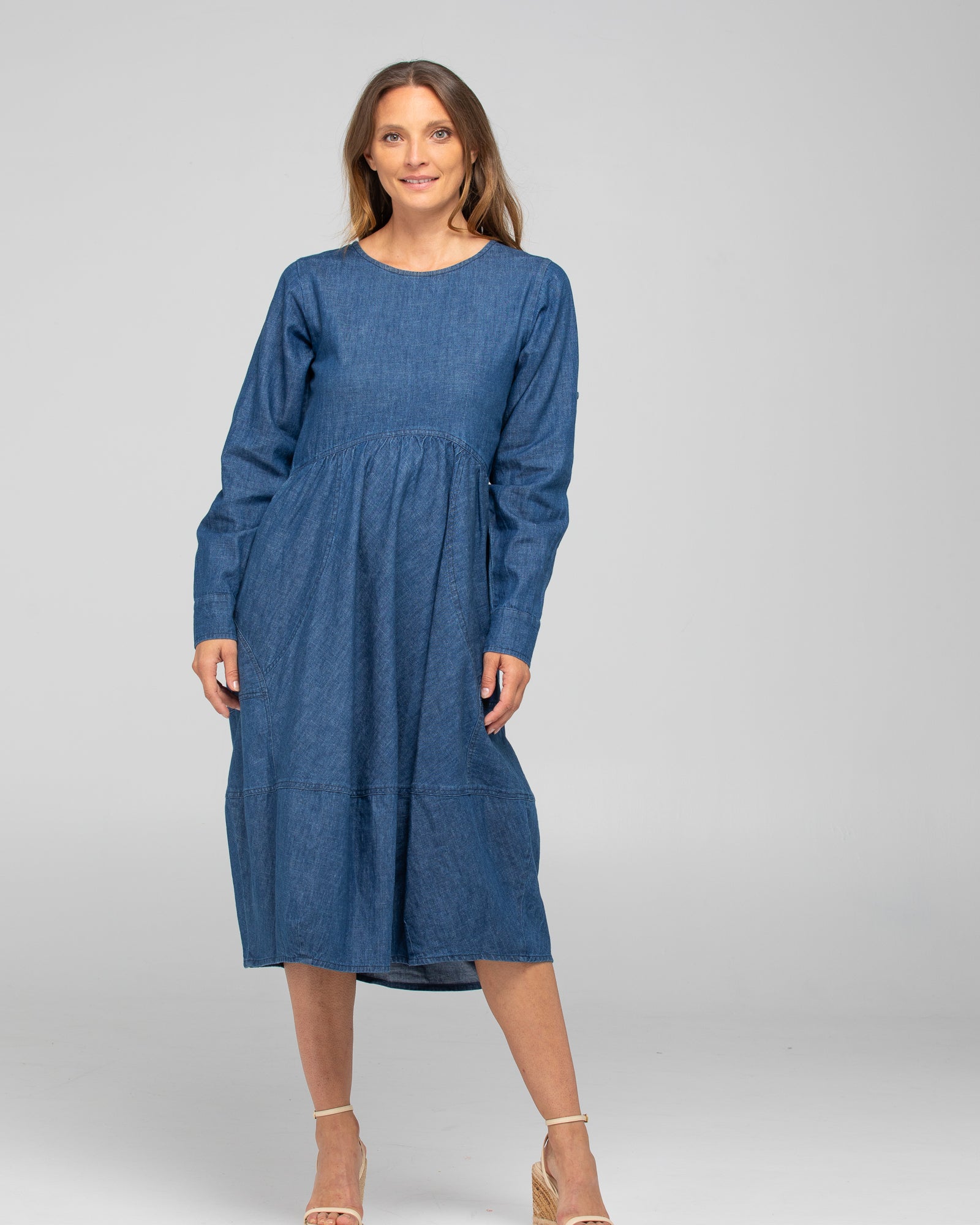 Guru Dress - Mid Wash Denim