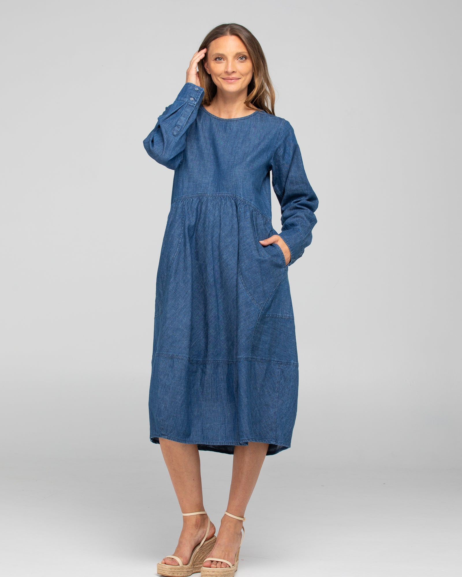 Guru Dress - Mid Wash Denim