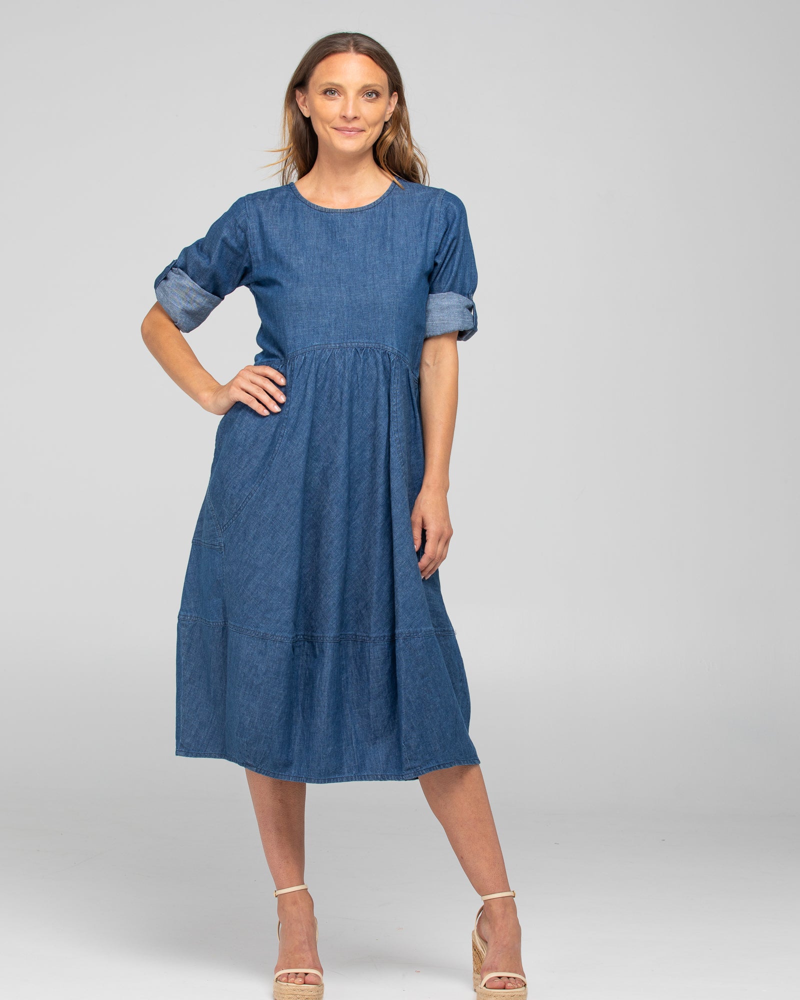 Guru Dress - Mid Wash Denim