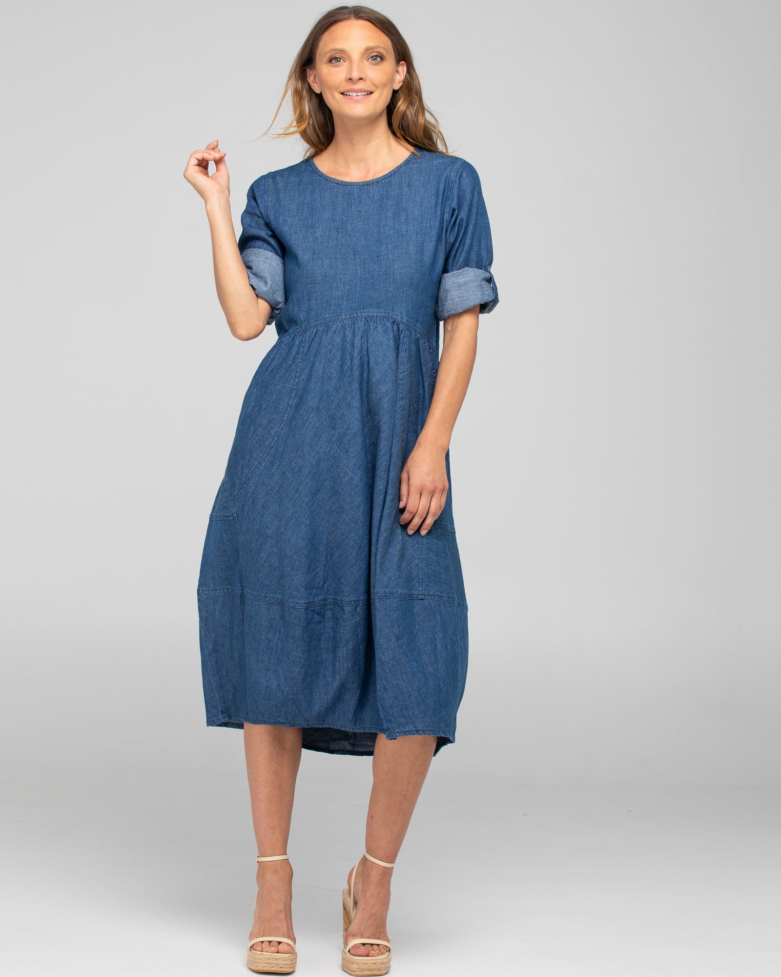 Guru Dress - Mid Wash Denim