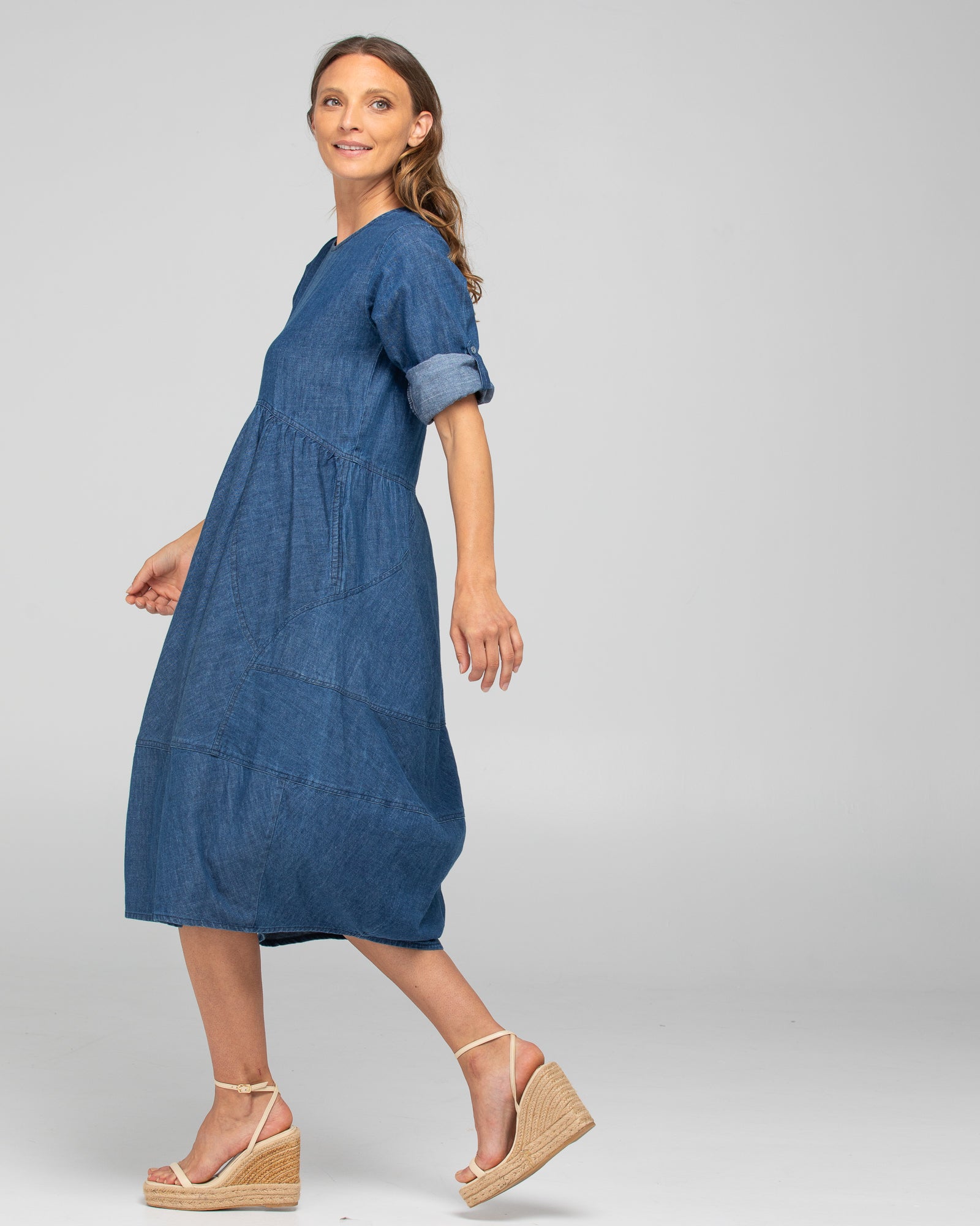 Guru Dress - Mid Wash Denim