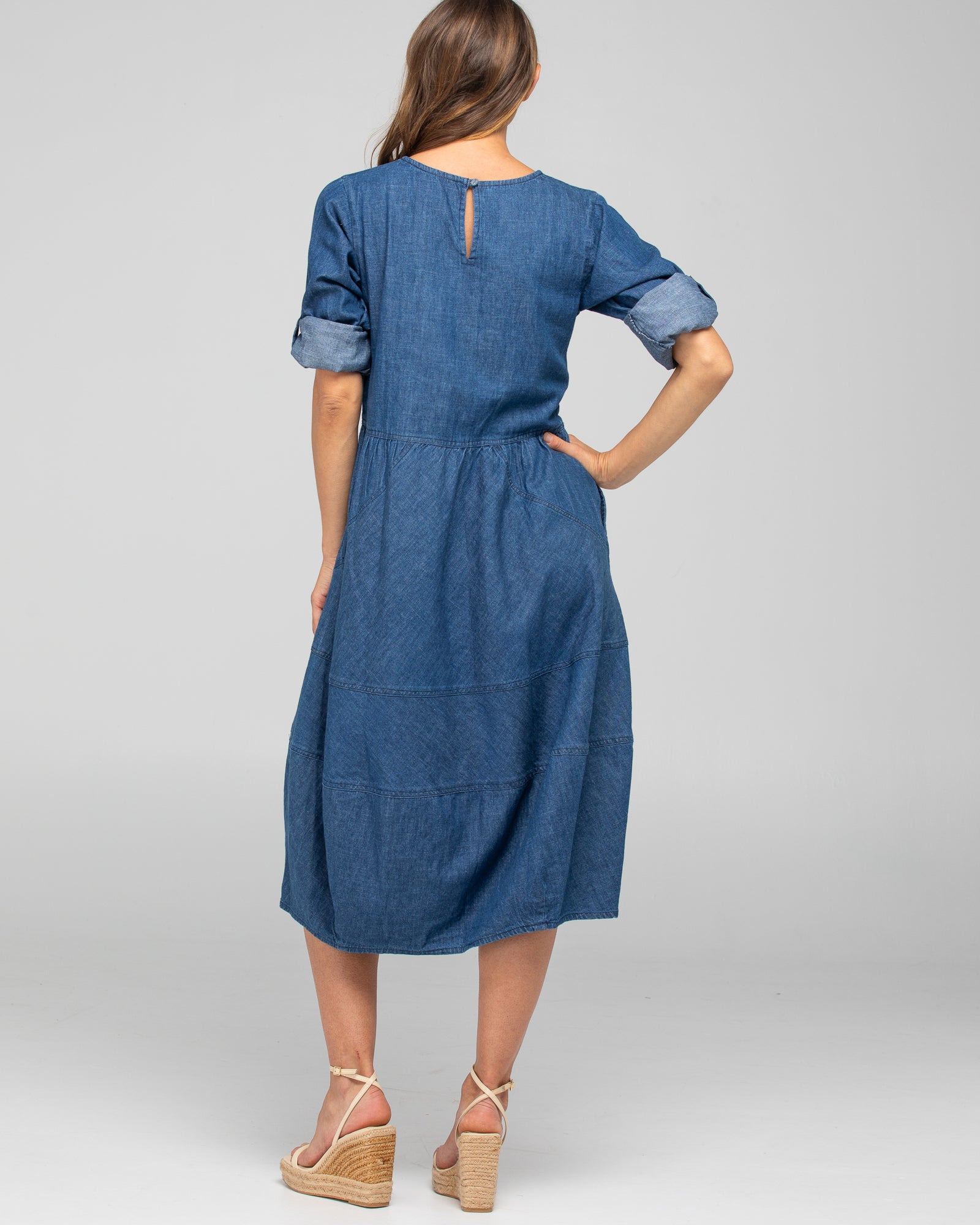 Guru Dress - Mid Wash Denim