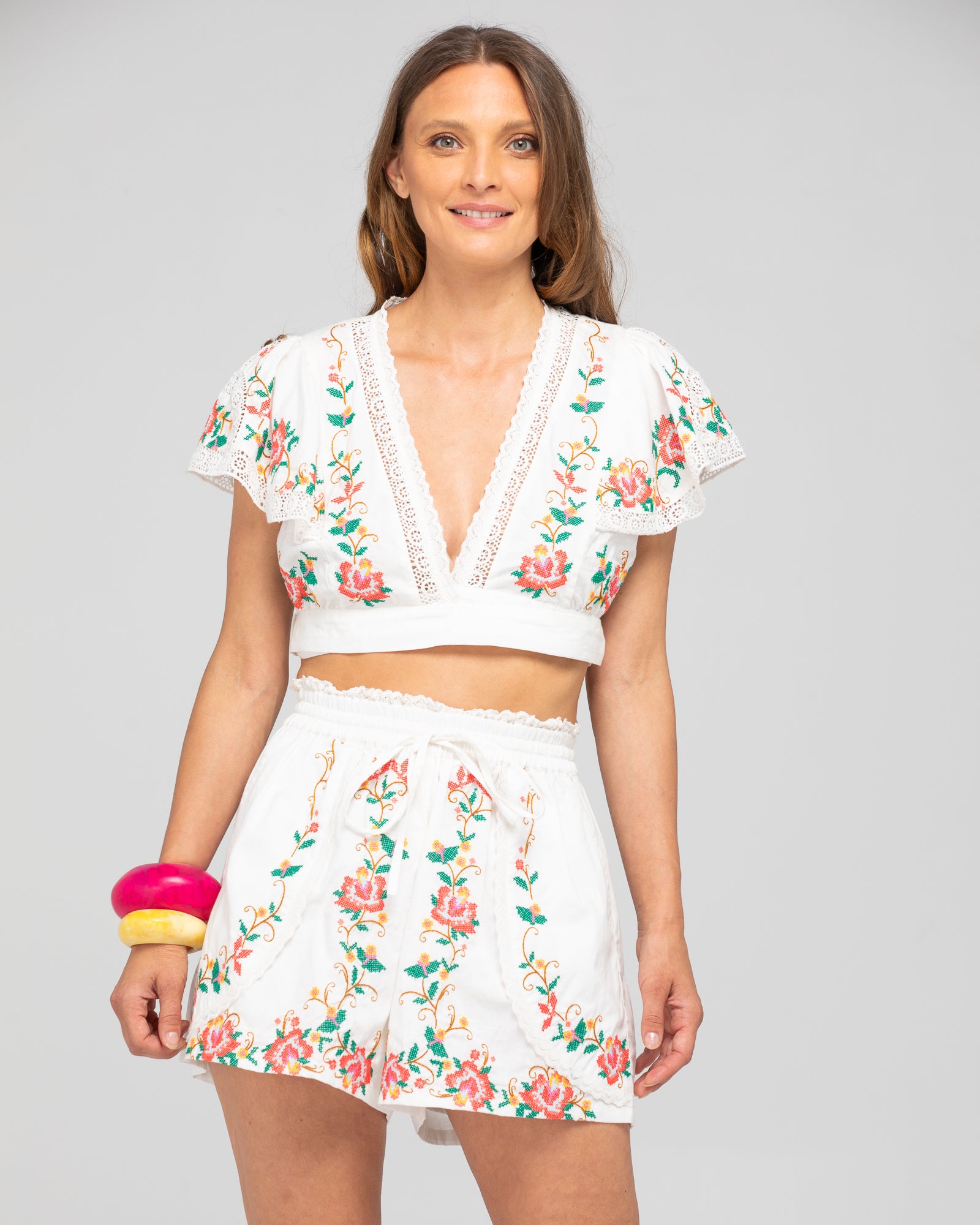 Bella Short - White Multi