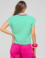 Bellissimo Tee - Green Stripe