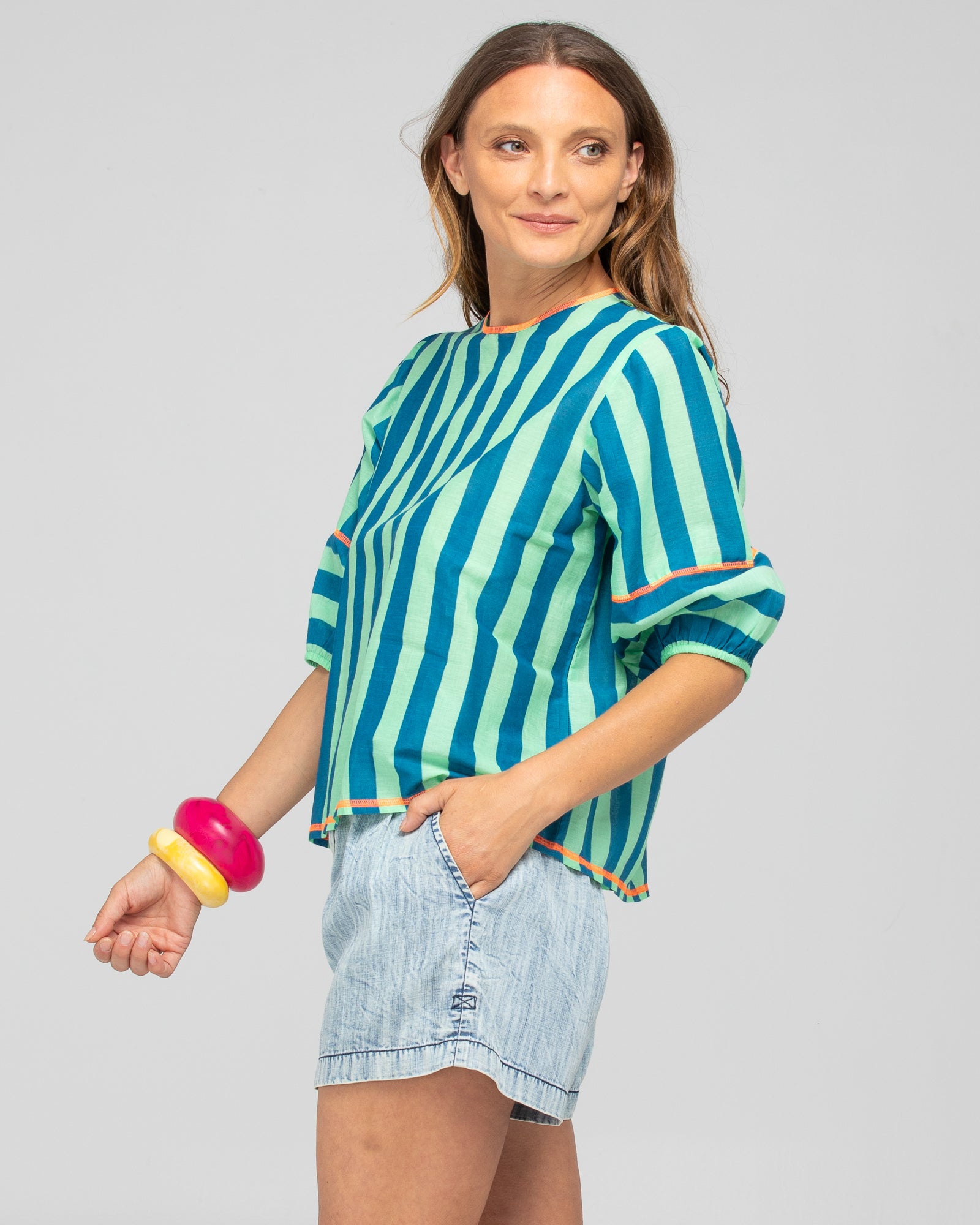 Ava Top - Capri Green