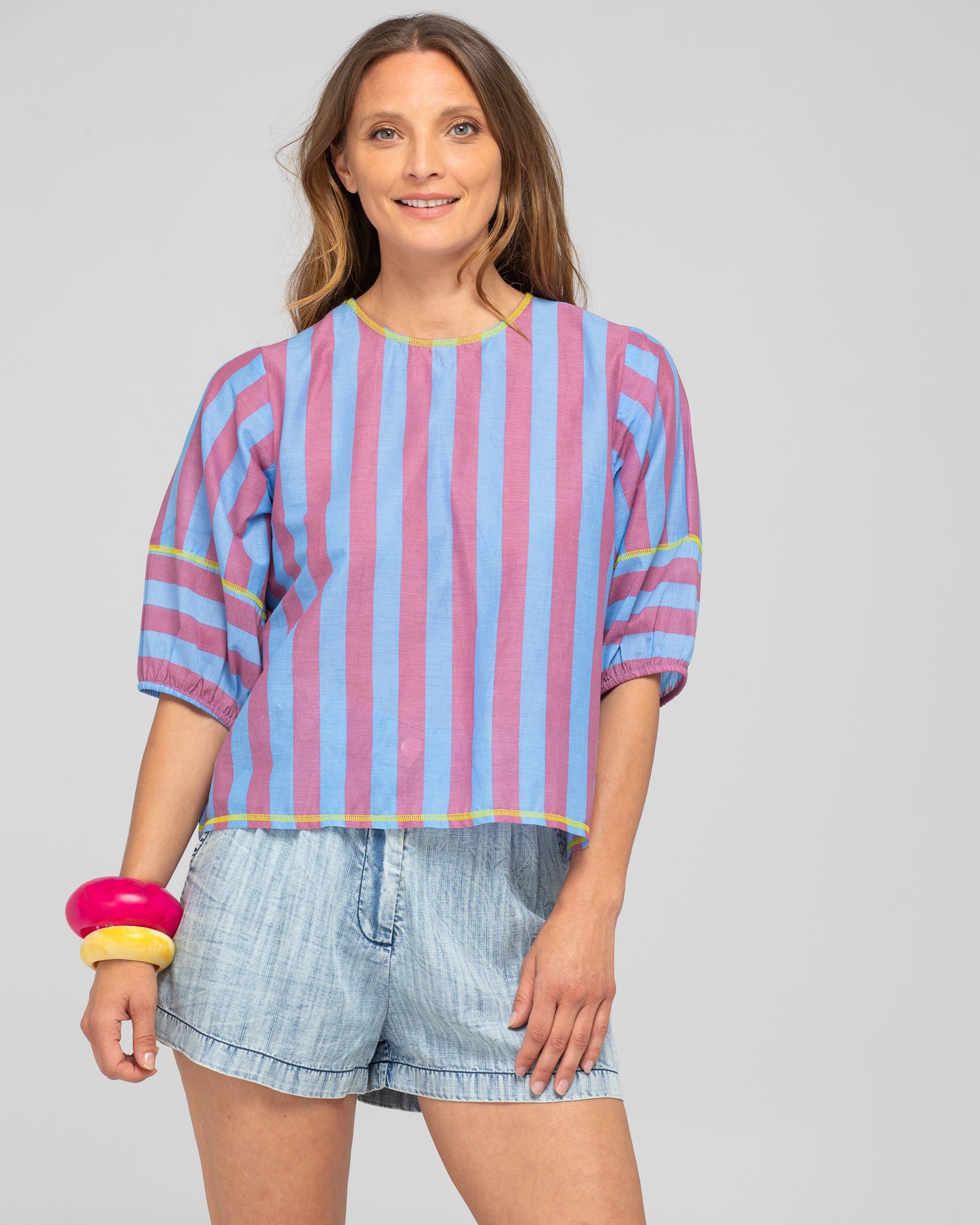 Ava Top - Capri Blue