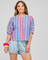 Ava Top - Capri Blue