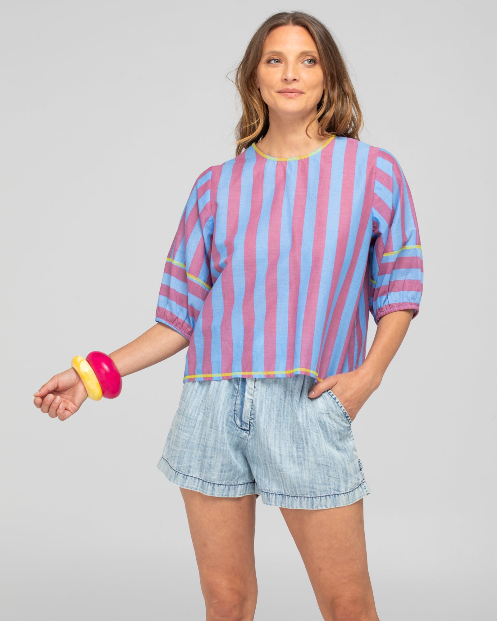 Ava Top - Capri Blue