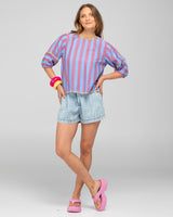 Ava Top - Capri Blue