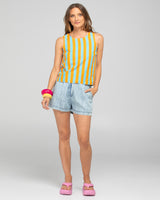 Hara Top Reversible - Capri Peach/Tangerine