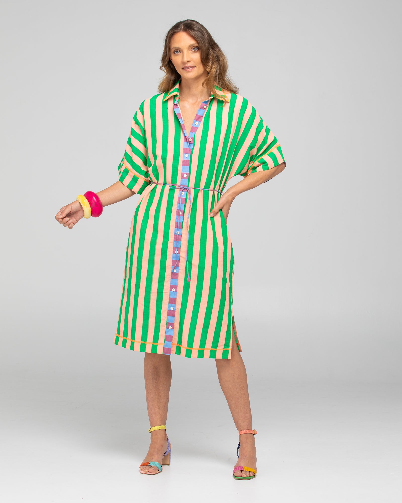 Maui Shirt Dress - Capri Peach