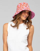 Reversible Wide Brim Bucket Hat  - Naples Viola/Pomodoro