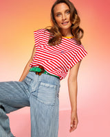 Bellissimo Tee - Red Stripe