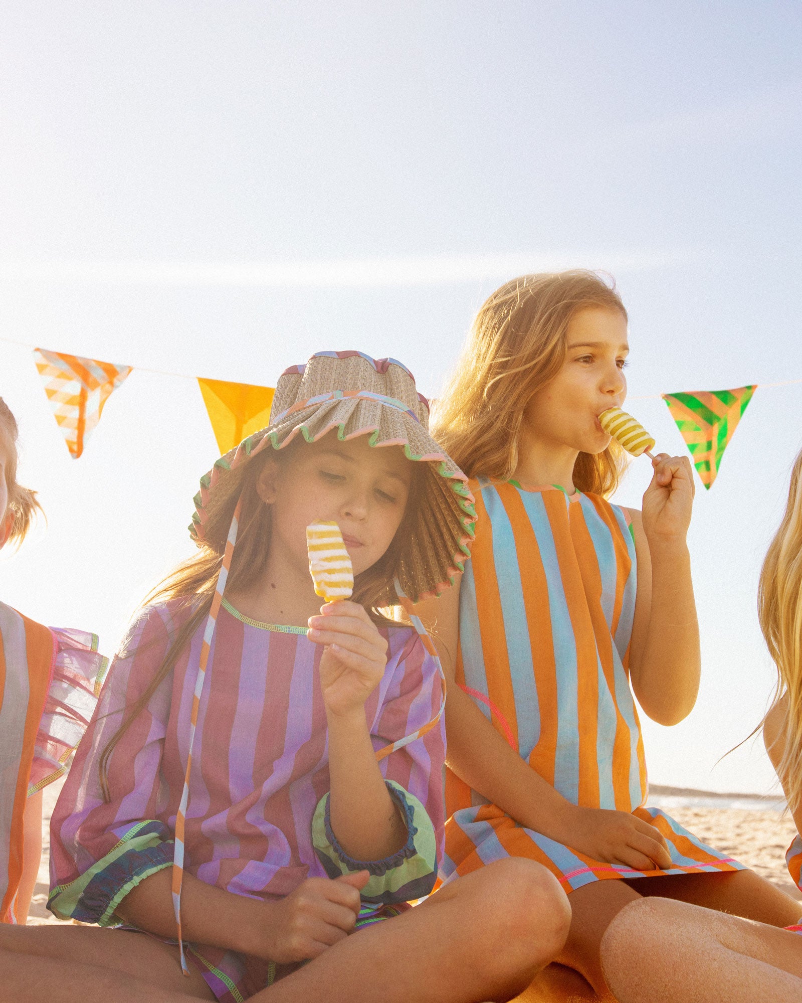 Kids Ava Top - Capri Blue