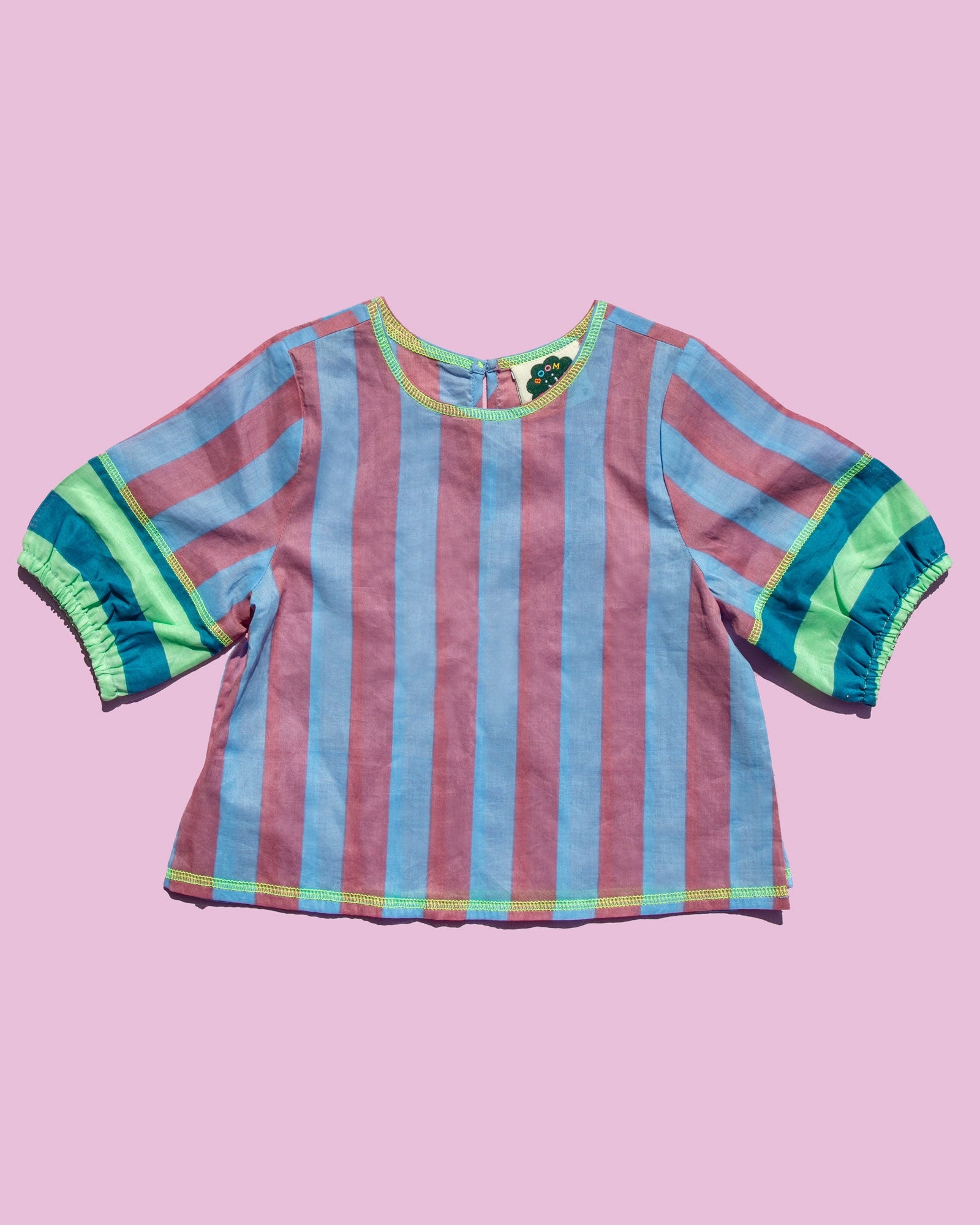 Kids Ava Top - Capri Blue