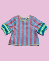 Kids Ava Top - Capri Blue