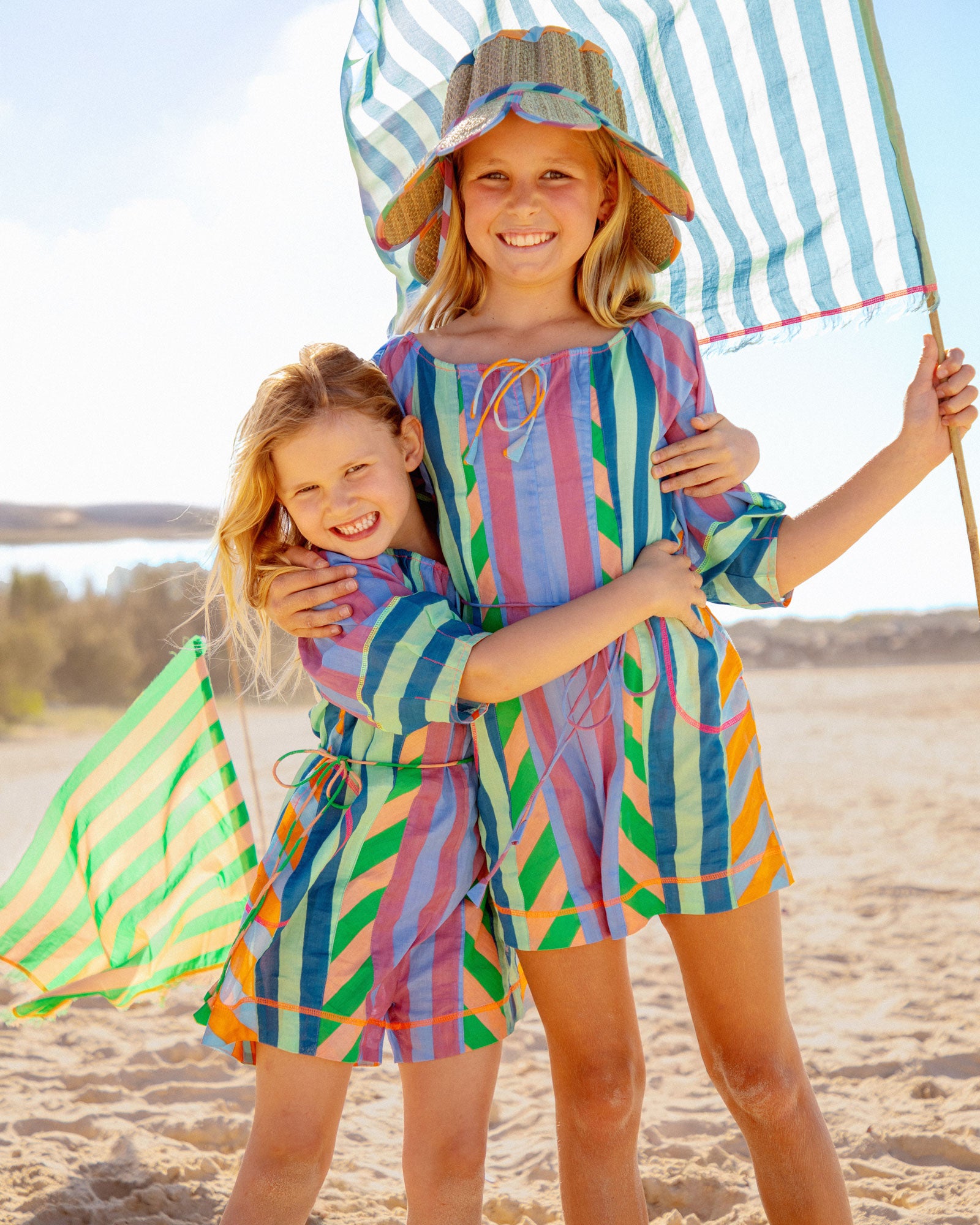 Kids Lucia Playsuit - Capri Splice