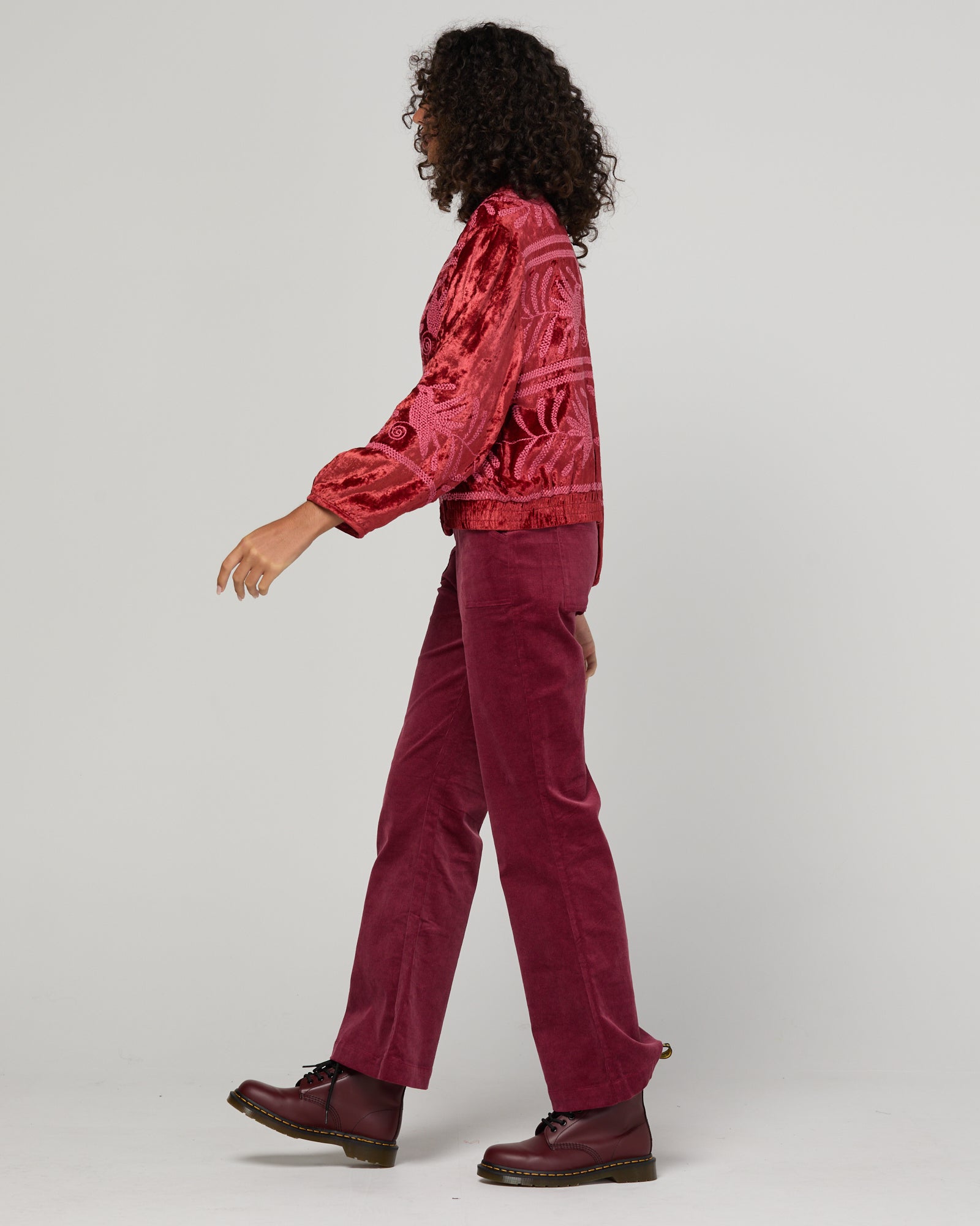 Kirei Jacket Embroidered - Merlot