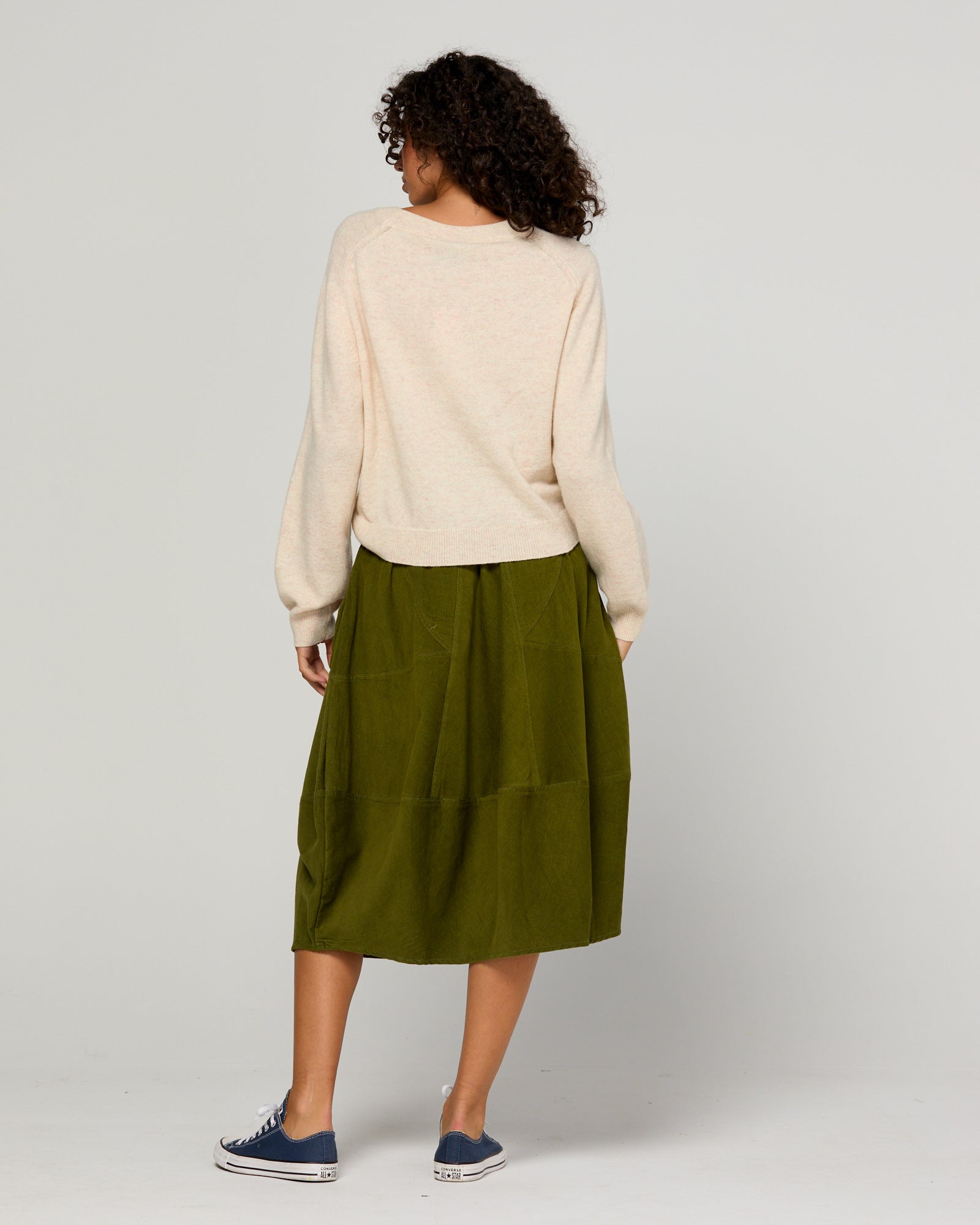 Cord Guru Skirt - Olive Green
