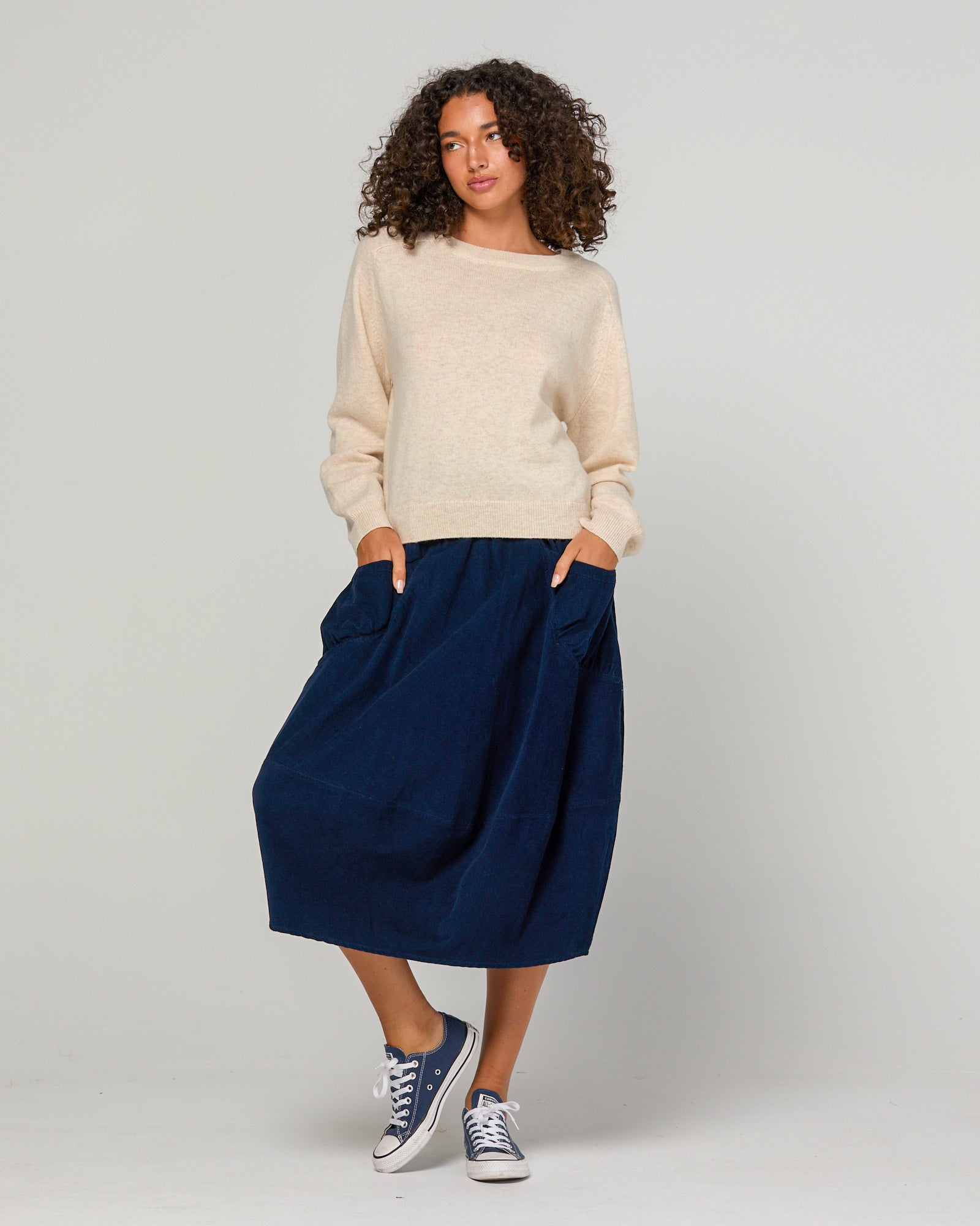 Cord Guru Skirt - Midnight Blue