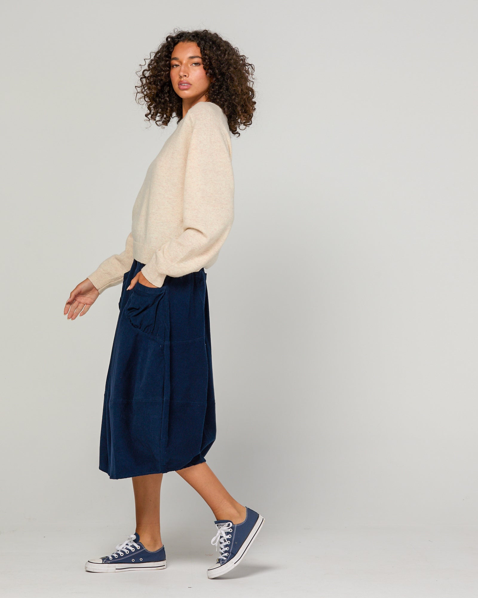 Cord Guru Skirt - Midnight Blue