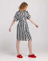 Shiro Shirt Dress - Mono Stripe