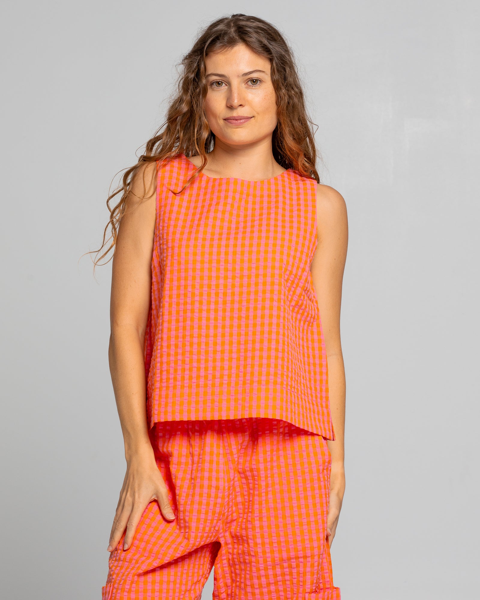 Mona Top - Fiore/Tangerine