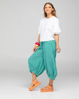 Guru Pant - Green Seersucker